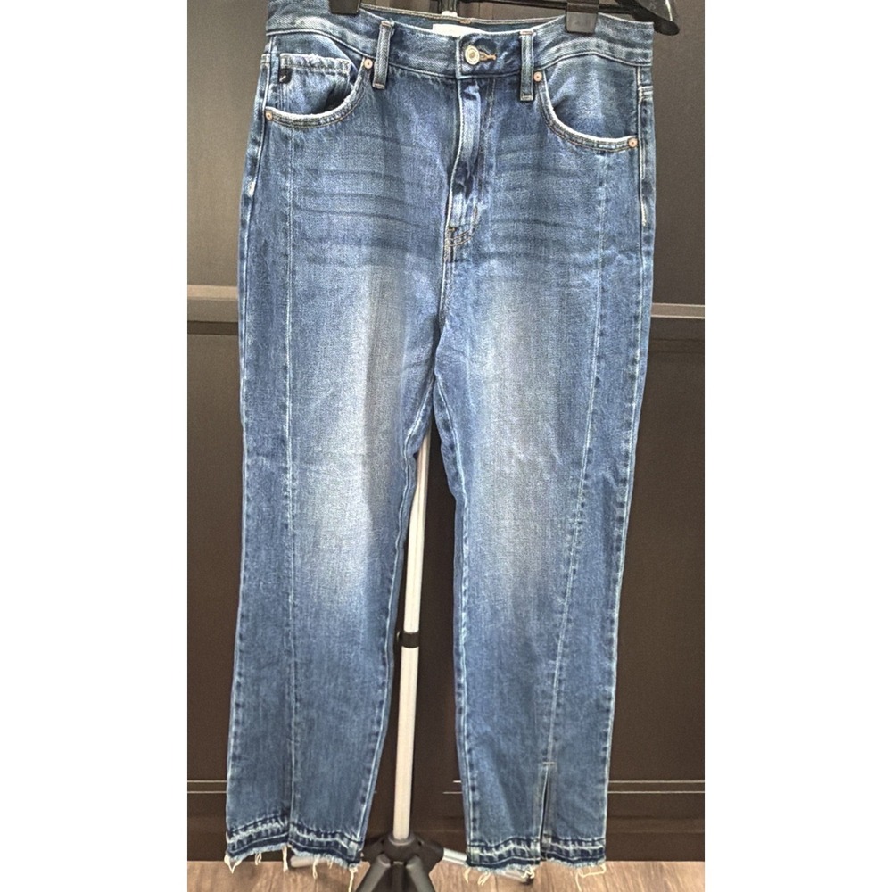 Kan Can Ladies Jeans Size 7/27 Flared Legs With Side Slits Comfortable Trendy